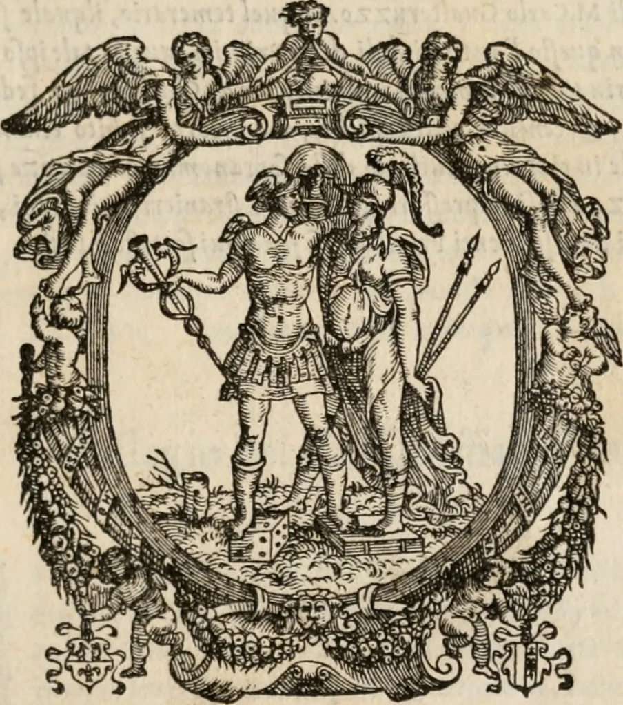 An illustration from Della historia vinitiana di M. Pietro Bembo card. volgarmente scritta. Libri XII, 1552, leaf 4