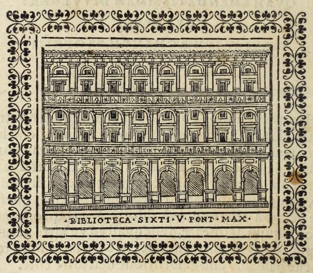 An illustration from Della Libraria vaticana ragionamenti, 1590, leaf 140