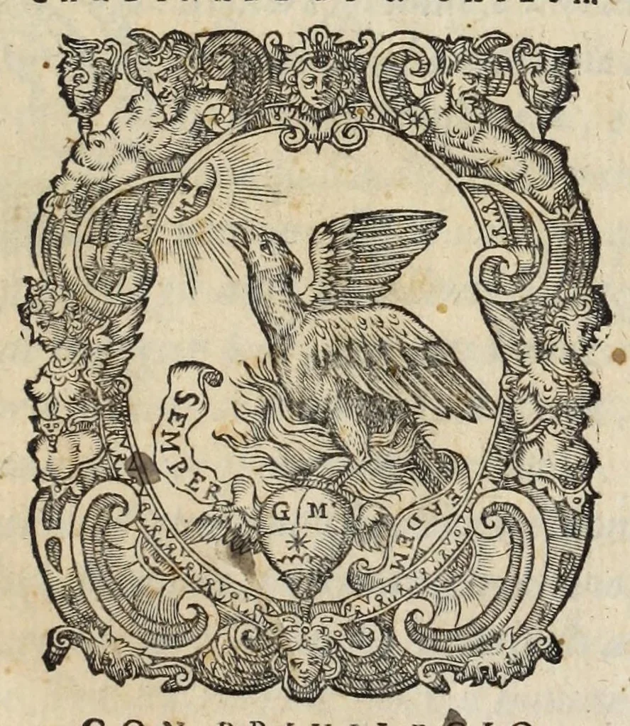 An illustration from Della Libraria vaticana ragionamenti, 1590, leaf 7