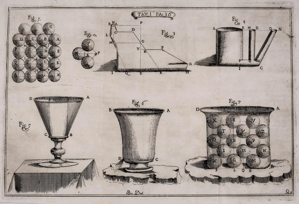 An illustration from Della natura de' fiumi : trattato fisico-matematico, 1697, leaf 55