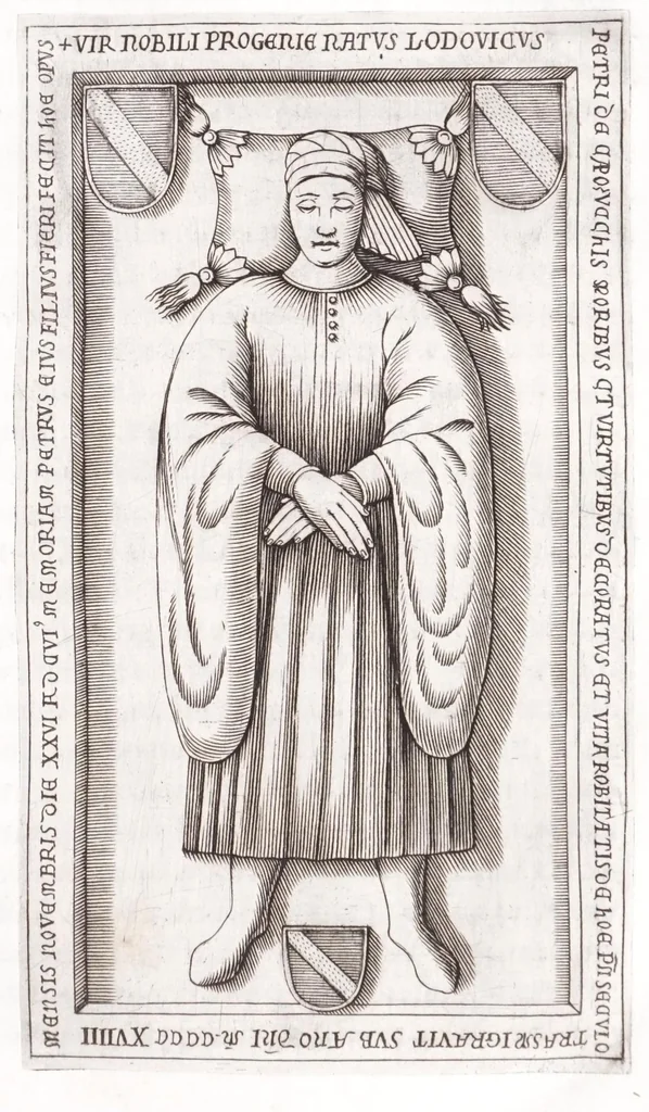 An illustration from Della nobile & antica famiglia de' Capizucchi, baroni romani : diramata da vn medesimo stipite con quella de' conti di Tun, prosapia grande e famosa della Germania, 1668, leaf 27