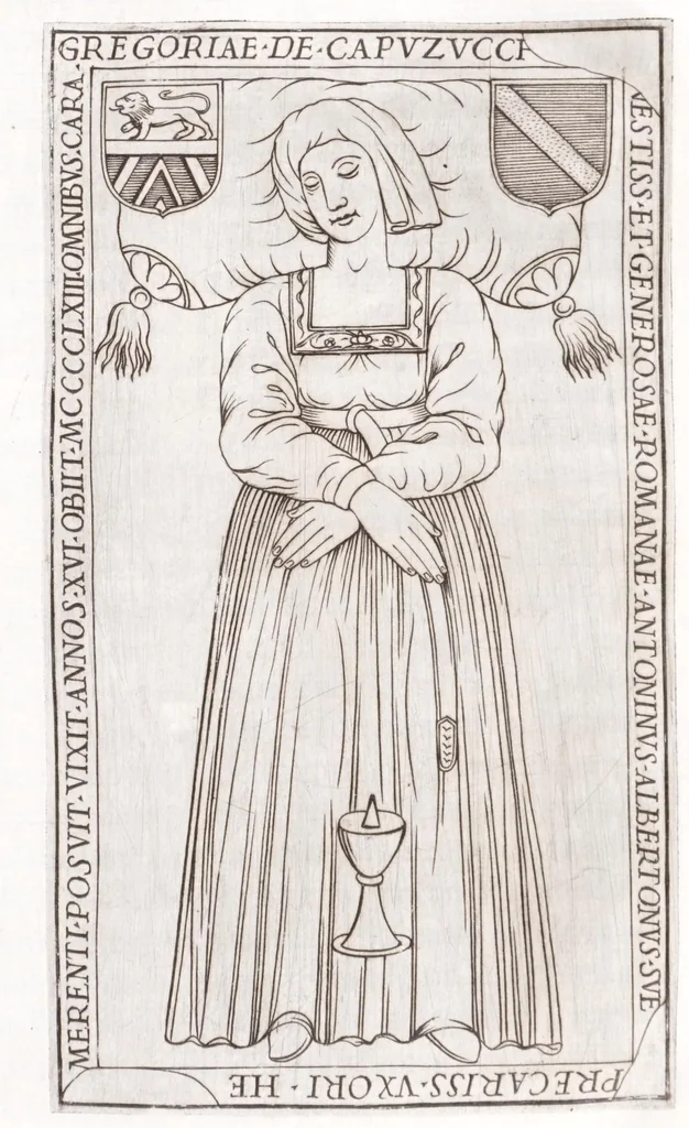 An illustration from Della nobile & antica famiglia de' Capizucchi, baroni romani : diramata da vn medesimo stipite con quella de' conti di Tun, prosapia grande e famosa della Germania, 1668, leaf 33