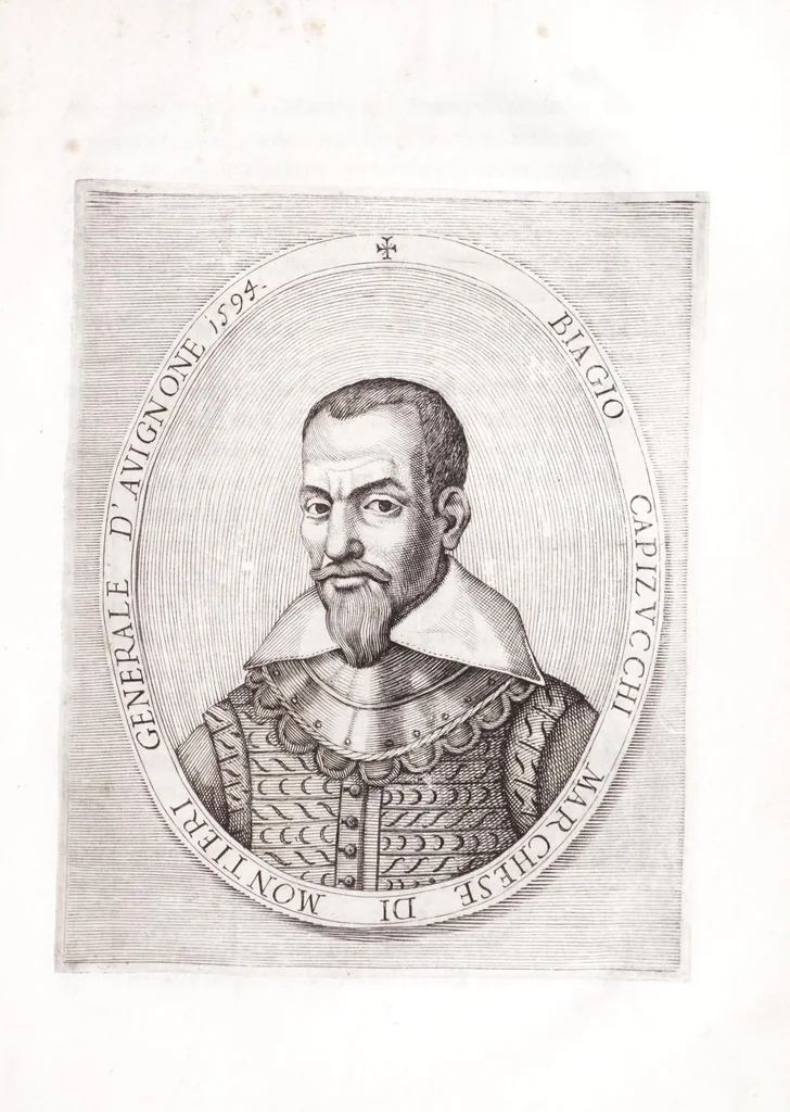 An illustration from Della nobile & antica famiglia de' Capizucchi, baroni romani : diramata da vn medesimo stipite con quella de' conti di Tun, prosapia grande e famosa della Germania, 1668, leaf 69
