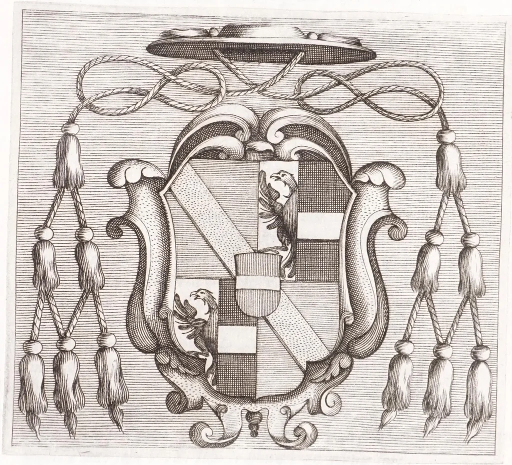 An illustration from Della nobile & antica famiglia de' Capizucchi, baroni romani : diramata da vn medesimo stipite con quella de' conti di Tun, prosapia grande e famosa della Germania, 1668, leaf 7