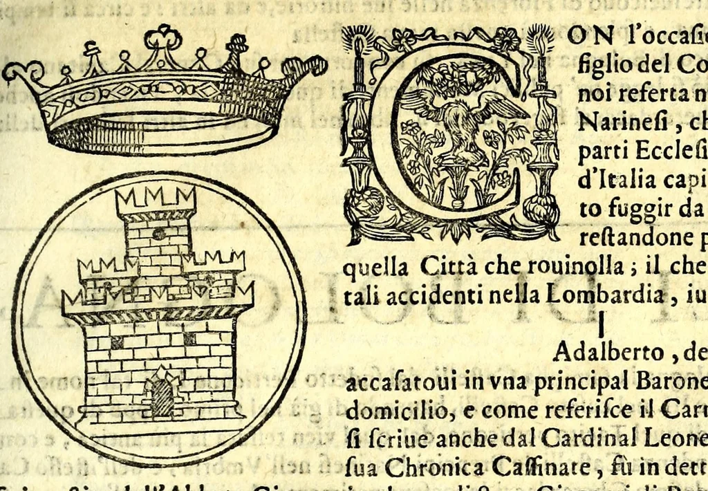 An illustration from Della nobilta dell'Italia parte prima[-seconda], 1615, leaf 107