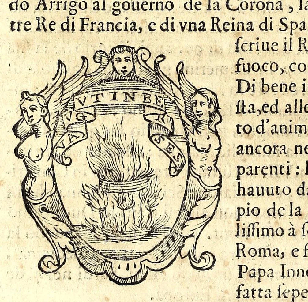 An illustration from Della nobilta dell'Italia parte prima[-seconda], 1615, leaf 142