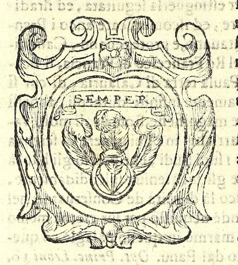 An illustration from Della nobilta dell'Italia parte prima[-seconda], 1615, leaf 250