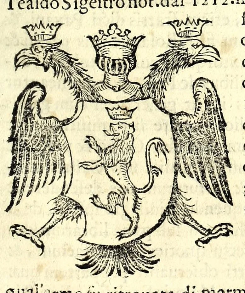 An illustration from Della nobilta dell'Italia parte prima[-seconda], 1615, leaf 575