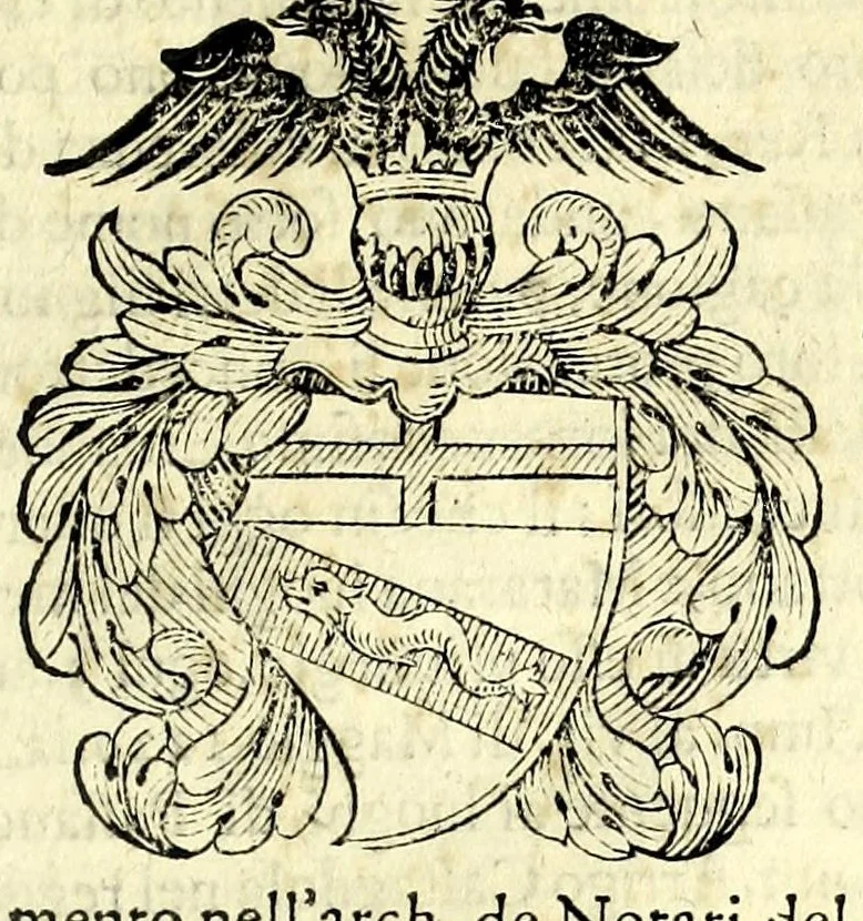 An illustration from Della nobilta dell'Italia parte prima[-seconda], 1615, leaf 579