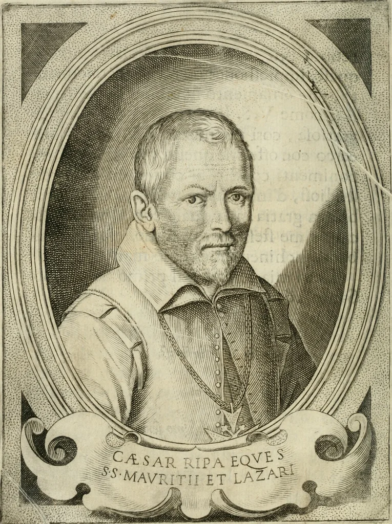 An illustration from Della nouissima Iconologia di Cesare Ripa Perugino Caualier de SS. Mauritio & Lazzaro : parte prima [-terza] : nella quale si descriuono diuerse imagini di virtu, vitij, affetti, passioni humane, arti, discipline, humori, elementi, corpi celesti, prouincie d'Italia, fiumi tutte parte del mondo, & altre infinite materie : opera utile ad oratori, predicatori, poeti, pittori, scultori, disegnatori, & ad'ogni studioso : per inuentar concetti, emblemi, ed'imprese, per diuisare qual si voglia apparato nutiale, funerale, trionsale : per rappresentar poemi drammatici, e per figurare co' suoi proprij simboli ciò che può cadere in pensiero humano : ampliata in quest' ultima editione non solo dallostesso auttore di trecento e cinquantadue imagini con molti discorsi pieni di varia eruditione & con molti indici copiosi, 1625, leaf 11