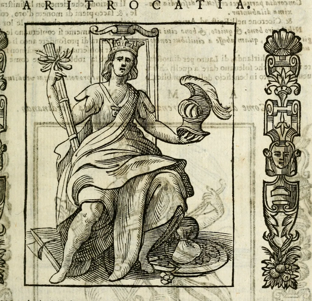 An illustration from Della nouissima Iconologia di Cesare Ripa Perugino Caualier de SS. Mauritio & Lazzaro : parte prima [-terza] : nella quale si descriuono diuerse imagini di virtu, vitij, affetti, passioni humane, arti, discipline, humori, elementi, corpi celesti, prouincie d'Italia, fiumi tutte parte del mondo, & altre infinite materie : opera utile ad oratori, predicatori, poeti, pittori, scultori, disegnatori, & ad'ogni studioso : per inuentar concetti, emblemi, ed'imprese, per diuisare qual si voglia apparato nutiale, funerale, trionsale : per rappresentar poemi drammatici, e per figurare co' suoi proprij simboli ciò che può cadere in pensiero humano : ampliata in quest' ultima editione non solo dallostesso auttore di trecento e cinquantadue imagini con molti discorsi pieni di varia eruditione & con molti indici copiosi, 1625, leaf 110