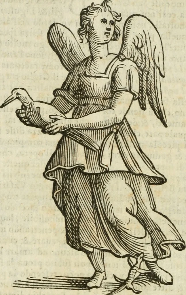 An illustration from Della nouissima Iconologia di Cesare Ripa Perugino Caualier de SS. Mauritio & Lazzaro : parte prima [-terza] : nella quale si descriuono diuerse imagini di virtu, vitij, affetti, passioni humane, arti, discipline, humori, elementi, corpi celesti, prouincie d'Italia, fiumi tutte parte del mondo, & altre infinite materie : opera utile ad oratori, predicatori, poeti, pittori, scultori, disegnatori, & ad'ogni studioso : per inuentar concetti, emblemi, ed'imprese, per diuisare qual si voglia apparato nutiale, funerale, trionsale : per rappresentar poemi drammatici, e per figurare co' suoi proprij simboli ciò che può cadere in pensiero humano : ampliata in quest' ultima editione non solo dallostesso auttore di trecento e cinquantadue imagini con molti discorsi pieni di varia eruditione & con molti indici copiosi, 1625, leaf 133