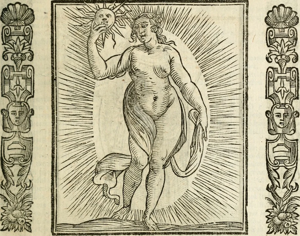 An illustration from Della nouissima Iconologia di Cesare Ripa Perugino Caualier de SS. Mauritio & Lazzaro : parte prima [-terza] : nella quale si descriuono diuerse imagini di virtu, vitij, affetti, passioni humane, arti, discipline, humori, elementi, corpi celesti, prouincie d'Italia, fiumi tutte parte del mondo, & altre infinite materie : opera utile ad oratori, predicatori, poeti, pittori, scultori, disegnatori, & ad'ogni studioso : per inuentar concetti, emblemi, ed'imprese, per diuisare qual si voglia apparato nutiale, funerale, trionsale : per rappresentar poemi drammatici, e per figurare co' suoi proprij simboli ciò che può cadere in pensiero humano : ampliata in quest' ultima editione non solo dallostesso auttore di trecento e cinquantadue imagini con molti discorsi pieni di varia eruditione & con molti indici copiosi, 1625, leaf 164
