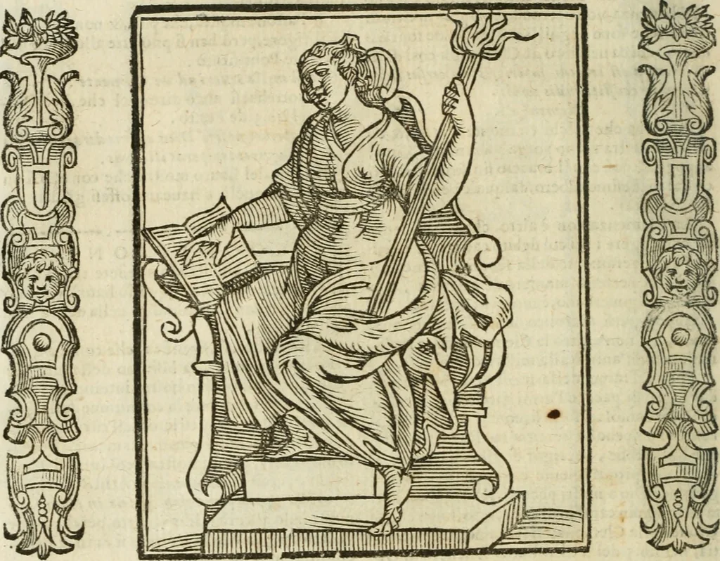 An illustration from Della nouissima Iconologia di Cesare Ripa Perugino Caualier de SS. Mauritio & Lazzaro : parte prima [-terza] : nella quale si descriuono diuerse imagini di virtu, vitij, affetti, passioni humane, arti, discipline, humori, elementi, corpi celesti, prouincie d'Italia, fiumi tutte parte del mondo, & altre infinite materie : opera utile ad oratori, predicatori, poeti, pittori, scultori, disegnatori, & ad'ogni studioso : per inuentar concetti, emblemi, ed'imprese, per diuisare qual si voglia apparato nutiale, funerale, trionsale : per rappresentar poemi drammatici, e per figurare co' suoi proprij simboli ciò che può cadere in pensiero humano : ampliata in quest' ultima editione non solo dallostesso auttore di trecento e cinquantadue imagini con molti discorsi pieni di varia eruditione & con molti indici copiosi, 1625, leaf 167