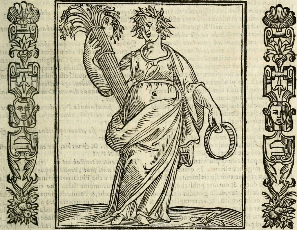 An illustration from Della nouissima Iconologia di Cesare Ripa Perugino Caualier de SS. Mauritio & Lazzaro : parte prima [-terza] : nella quale si descriuono diuerse imagini di virtu, vitij, affetti, passioni humane, arti, discipline, humori, elementi, corpi celesti, prouincie d'Italia, fiumi tutte parte del mondo, & altre infinite materie : opera utile ad oratori, predicatori, poeti, pittori, scultori, disegnatori, & ad'ogni studioso : per inuentar concetti, emblemi, ed'imprese, per diuisare qual si voglia apparato nutiale, funerale, trionsale : per rappresentar poemi drammatici, e per figurare co' suoi proprij simboli ciò che può cadere in pensiero humano : ampliata in quest' ultima editione non solo dallostesso auttore di trecento e cinquantadue imagini con molti discorsi pieni di varia eruditione & con molti indici copiosi, 1625, leaf 184