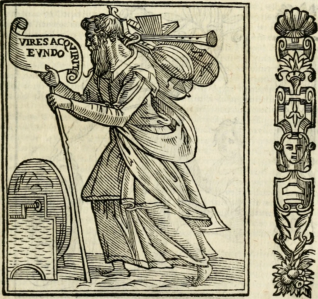An illustration from Della nouissima Iconologia di Cesare Ripa Perugino Caualier de SS. Mauritio & Lazzaro : parte prima [-terza] : nella quale si descriuono diuerse imagini di virtu, vitij, affetti, passioni humane, arti, discipline, humori, elementi, corpi celesti, prouincie d'Italia, fiumi tutte parte del mondo, & altre infinite materie : opera utile ad oratori, predicatori, poeti, pittori, scultori, disegnatori, & ad'ogni studioso : per inuentar concetti, emblemi, ed'imprese, per diuisare qual si voglia apparato nutiale, funerale, trionsale : per rappresentar poemi drammatici, e per figurare co' suoi proprij simboli ciò che può cadere in pensiero humano : ampliata in quest' ultima editione non solo dallostesso auttore di trecento e cinquantadue imagini con molti discorsi pieni di varia eruditione & con molti indici copiosi, 1625, leaf 188