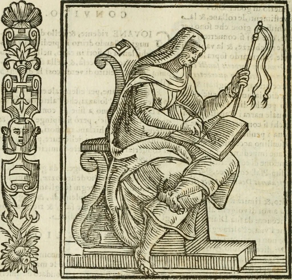 An illustration from Della nouissima Iconologia di Cesare Ripa Perugino Caualier de SS. Mauritio & Lazzaro : parte prima [-terza] : nella quale si descriuono diuerse imagini di virtu, vitij, affetti, passioni humane, arti, discipline, humori, elementi, corpi celesti, prouincie d'Italia, fiumi tutte parte del mondo, & altre infinite materie : opera utile ad oratori, predicatori, poeti, pittori, scultori, disegnatori, & ad'ogni studioso : per inuentar concetti, emblemi, ed'imprese, per diuisare qual si voglia apparato nutiale, funerale, trionsale : per rappresentar poemi drammatici, e per figurare co' suoi proprij simboli ciò che può cadere in pensiero humano : ampliata in quest' ultima editione non solo dallostesso auttore di trecento e cinquantadue imagini con molti discorsi pieni di varia eruditione & con molti indici copiosi, 1625, leaf 199