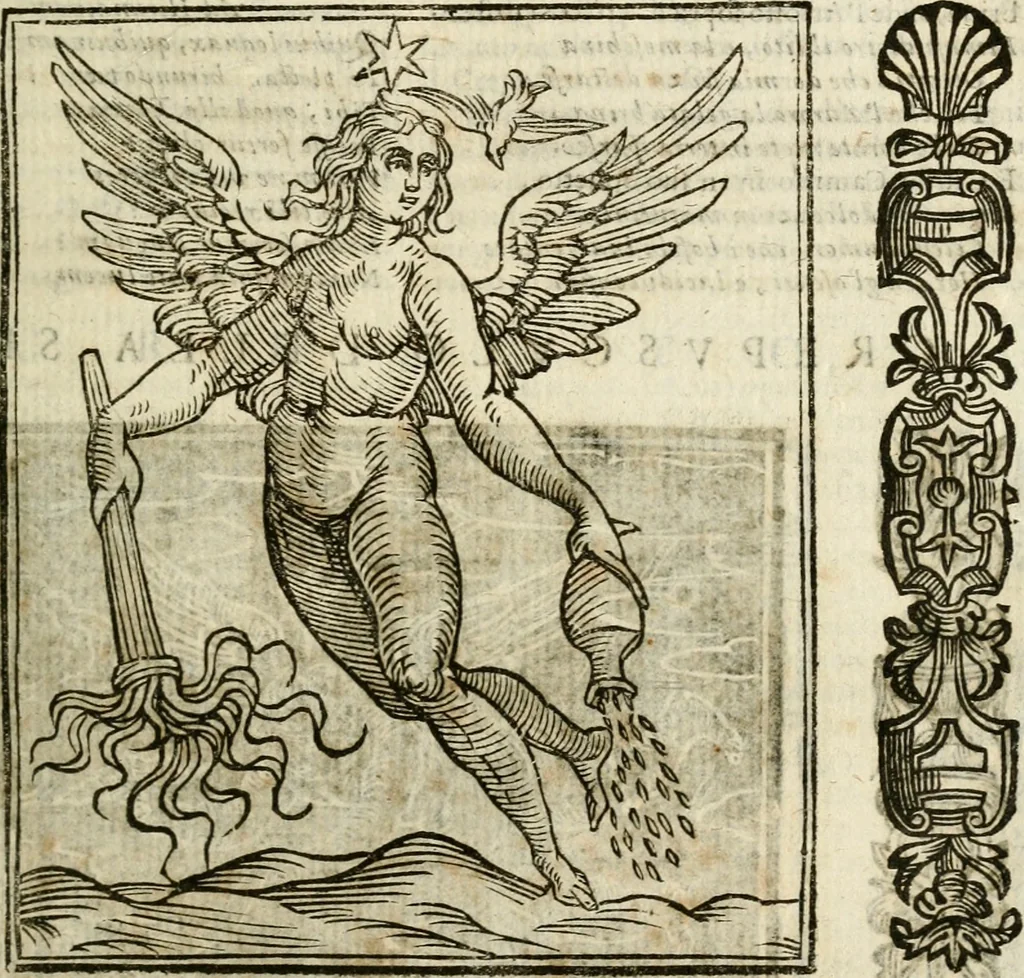 An illustration from Della nouissima Iconologia di Cesare Ripa Perugino Caualier de SS. Mauritio & Lazzaro : parte prima [-terza] : nella quale si descriuono diuerse imagini di virtu, vitij, affetti, passioni humane, arti, discipline, humori, elementi, corpi celesti, prouincie d'Italia, fiumi tutte parte del mondo, & altre infinite materie : opera utile ad oratori, predicatori, poeti, pittori, scultori, disegnatori, & ad'ogni studioso : per inuentar concetti, emblemi, ed'imprese, per diuisare qual si voglia apparato nutiale, funerale, trionsale : per rappresentar poemi drammatici, e per figurare co' suoi proprij simboli ciò che può cadere in pensiero humano : ampliata in quest' ultima editione non solo dallostesso auttore di trecento e cinquantadue imagini con molti discorsi pieni di varia eruditione & con molti indici copiosi, 1625, leaf 206