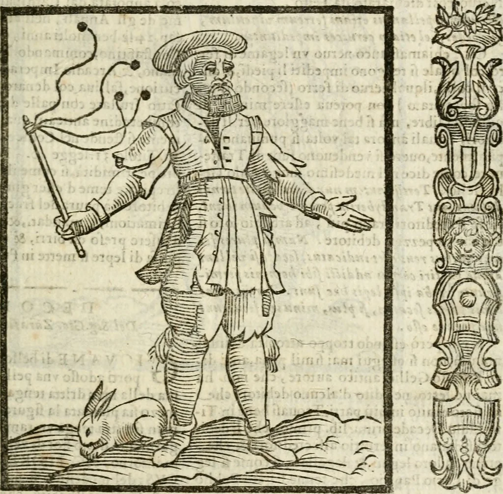 An illustration from Della nouissima Iconologia di Cesare Ripa Perugino Caualier de SS. Mauritio & Lazzaro : parte prima [-terza] : nella quale si descriuono diuerse imagini di virtu, vitij, affetti, passioni humane, arti, discipline, humori, elementi, corpi celesti, prouincie d'Italia, fiumi tutte parte del mondo, & altre infinite materie : opera utile ad oratori, predicatori, poeti, pittori, scultori, disegnatori, & ad'ogni studioso : per inuentar concetti, emblemi, ed'imprese, per diuisare qual si voglia apparato nutiale, funerale, trionsale : per rappresentar poemi drammatici, e per figurare co' suoi proprij simboli ciò che può cadere in pensiero humano : ampliata in quest' ultima editione non solo dallostesso auttore di trecento e cinquantadue imagini con molti discorsi pieni di varia eruditione & con molti indici copiosi, 1625, leaf 214
