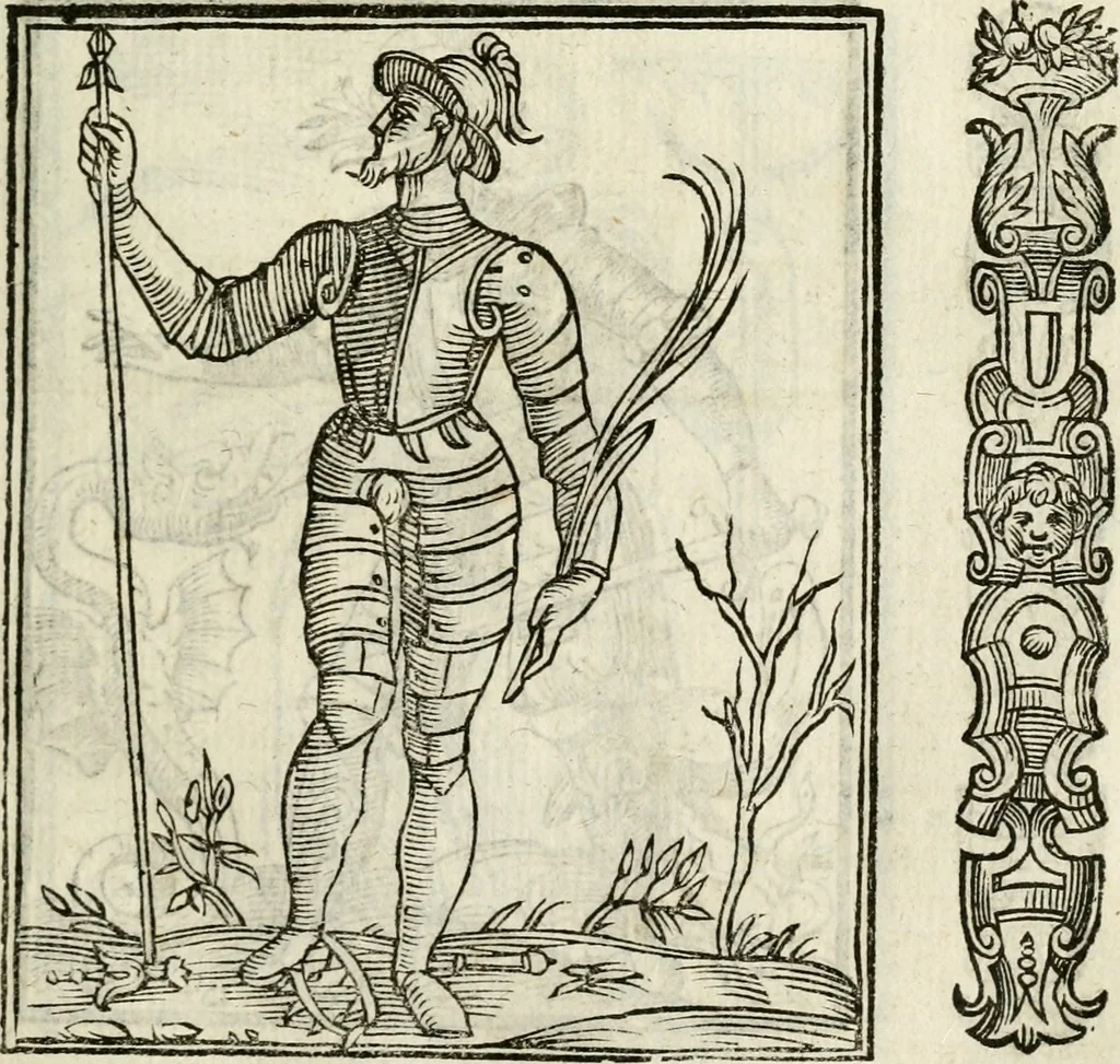 An illustration from Della nouissima Iconologia di Cesare Ripa Perugino Caualier de SS. Mauritio & Lazzaro : parte prima [-terza] : nella quale si descriuono diuerse imagini di virtu, vitij, affetti, passioni humane, arti, discipline, humori, elementi, corpi celesti, prouincie d'Italia, fiumi tutte parte del mondo, & altre infinite materie : opera utile ad oratori, predicatori, poeti, pittori, scultori, disegnatori, & ad'ogni studioso : per inuentar concetti, emblemi, ed'imprese, per diuisare qual si voglia apparato nutiale, funerale, trionsale : per rappresentar poemi drammatici, e per figurare co' suoi proprij simboli ciò che può cadere in pensiero humano : ampliata in quest' ultima editione non solo dallostesso auttore di trecento e cinquantadue imagini con molti discorsi pieni di varia eruditione & con molti indici copiosi, 1625, leaf 244