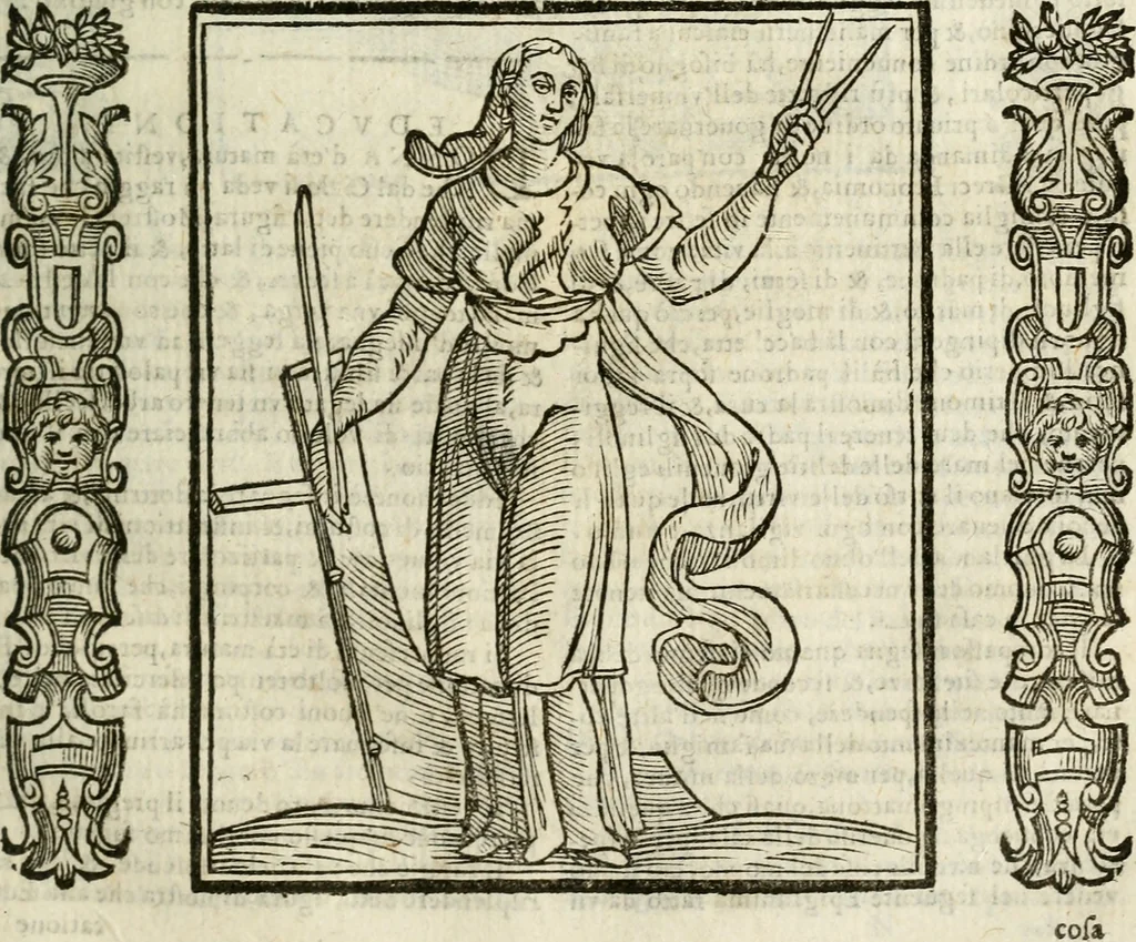An illustration from Della nouissima Iconologia di Cesare Ripa Perugino Caualier de SS. Mauritio & Lazzaro : parte prima [-terza] : nella quale si descriuono diuerse imagini di virtu, vitij, affetti, passioni humane, arti, discipline, humori, elementi, corpi celesti, prouincie d'Italia, fiumi tutte parte del mondo, & altre infinite materie : opera utile ad oratori, predicatori, poeti, pittori, scultori, disegnatori, & ad'ogni studioso : per inuentar concetti, emblemi, ed'imprese, per diuisare qual si voglia apparato nutiale, funerale, trionsale : per rappresentar poemi drammatici, e per figurare co' suoi proprij simboli ciò che può cadere in pensiero humano : ampliata in quest' ultima editione non solo dallostesso auttore di trecento e cinquantadue imagini con molti discorsi pieni di varia eruditione & con molti indici copiosi, 1625, leaf 254