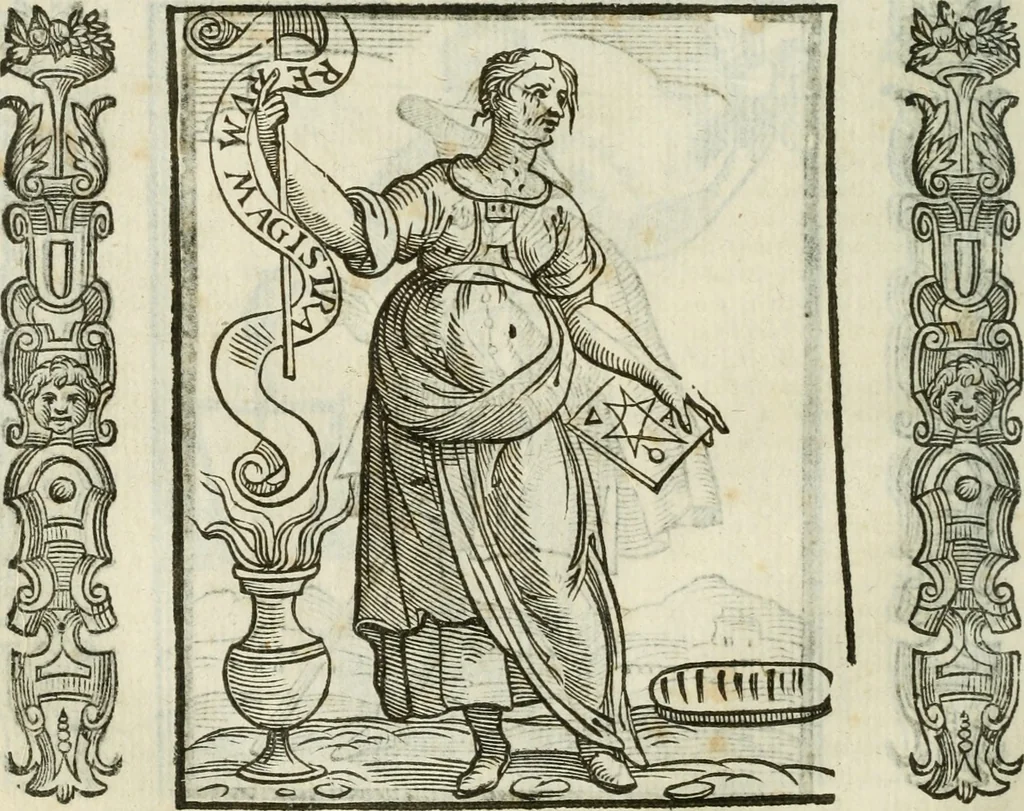 An illustration from Della nouissima Iconologia di Cesare Ripa Perugino Caualier de SS. Mauritio & Lazzaro : parte prima [-terza] : nella quale si descriuono diuerse imagini di virtu, vitij, affetti, passioni humane, arti, discipline, humori, elementi, corpi celesti, prouincie d'Italia, fiumi tutte parte del mondo, & altre infinite materie : opera utile ad oratori, predicatori, poeti, pittori, scultori, disegnatori, & ad'ogni studioso : per inuentar concetti, emblemi, ed'imprese, per diuisare qual si voglia apparato nutiale, funerale, trionsale : per rappresentar poemi drammatici, e per figurare co' suoi proprij simboli ciò che può cadere in pensiero humano : ampliata in quest' ultima editione non solo dallostesso auttore di trecento e cinquantadue imagini con molti discorsi pieni di varia eruditione & con molti indici copiosi, 1625, leaf 269
