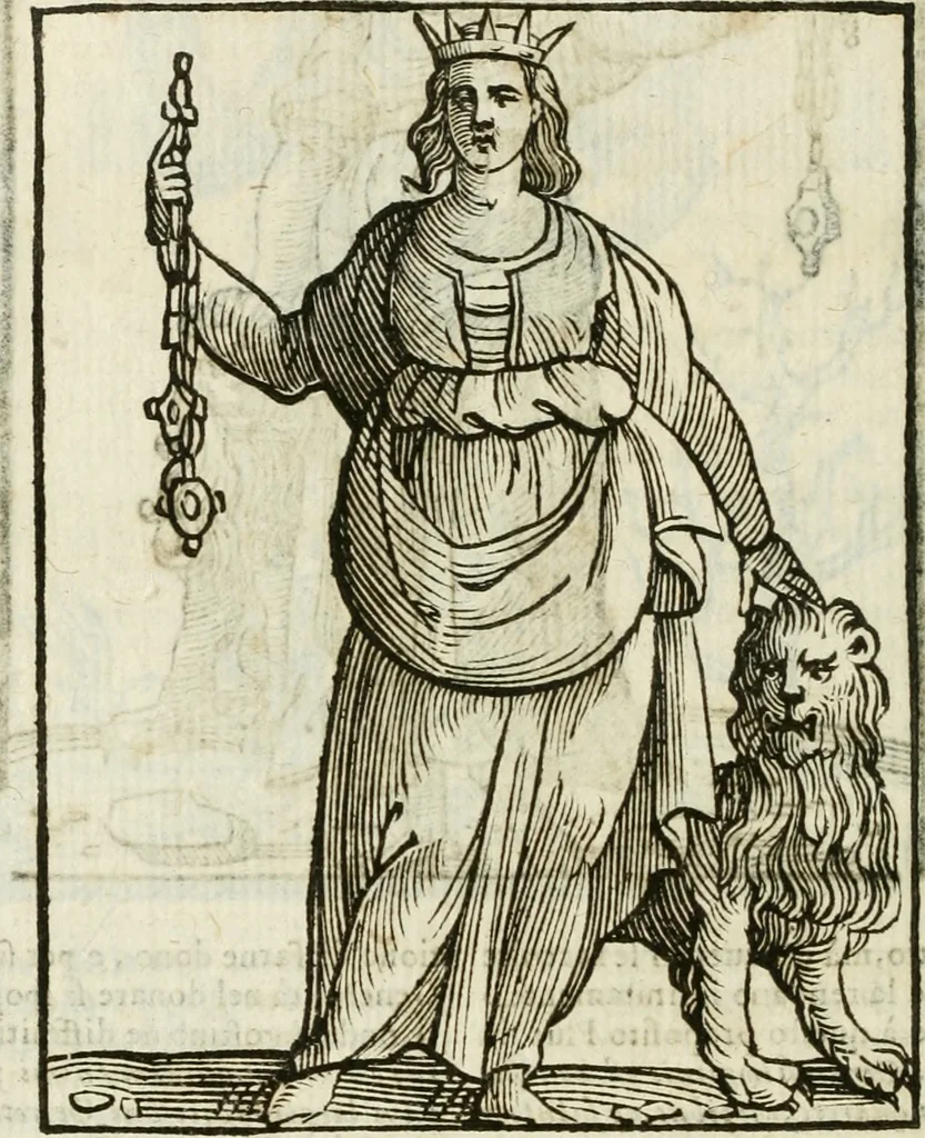 An illustration from Della nouissima Iconologia di Cesare Ripa Perugino Caualier de SS. Mauritio & Lazzaro : parte prima [-terza] : nella quale si descriuono diuerse imagini di virtu, vitij, affetti, passioni humane, arti, discipline, humori, elementi, corpi celesti, prouincie d'Italia, fiumi tutte parte del mondo, & altre infinite materie : opera utile ad oratori, predicatori, poeti, pittori, scultori, disegnatori, & ad'ogni studioso : per inuentar concetti, emblemi, ed'imprese, per diuisare qual si voglia apparato nutiale, funerale, trionsale : per rappresentar poemi drammatici, e per figurare co' suoi proprij simboli ciò che può cadere in pensiero humano : ampliata in quest' ultima editione non solo dallostesso auttore di trecento e cinquantadue imagini con molti discorsi pieni di varia eruditione & con molti indici copiosi, 1625, leaf 337