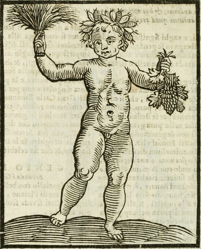 An illustration from Della nouissima Iconologia di Cesare Ripa Perugino Caualier de SS. Mauritio & Lazzaro : parte prima [-terza] : nella quale si descriuono diuerse imagini di virtu, vitij, affetti, passioni humane, arti, discipline, humori, elementi, corpi celesti, prouincie d'Italia, fiumi tutte parte del mondo, & altre infinite materie : opera utile ad oratori, predicatori, poeti, pittori, scultori, disegnatori, & ad'ogni studioso : per inuentar concetti, emblemi, ed'imprese, per diuisare qual si voglia apparato nutiale, funerale, trionsale : per rappresentar poemi drammatici, e per figurare co' suoi proprij simboli ciò che può cadere in pensiero humano : ampliata in quest' ultima editione non solo dallostesso auttore di trecento e cinquantadue imagini con molti discorsi pieni di varia eruditione & con molti indici copiosi, 1625, leaf 339
