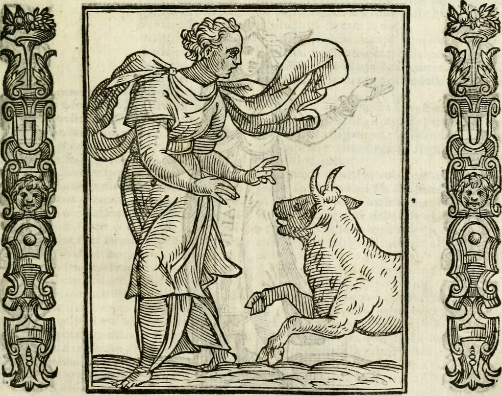 An illustration from Della nouissima Iconologia di Cesare Ripa Perugino Caualier de SS. Mauritio & Lazzaro : parte prima [-terza] : nella quale si descriuono diuerse imagini di virtu, vitij, affetti, passioni humane, arti, discipline, humori, elementi, corpi celesti, prouincie d'Italia, fiumi tutte parte del mondo, & altre infinite materie : opera utile ad oratori, predicatori, poeti, pittori, scultori, disegnatori, & ad'ogni studioso : per inuentar concetti, emblemi, ed'imprese, per diuisare qual si voglia apparato nutiale, funerale, trionsale : per rappresentar poemi drammatici, e per figurare co' suoi proprij simboli ciò che può cadere in pensiero humano : ampliata in quest' ultima editione non solo dallostesso auttore di trecento e cinquantadue imagini con molti discorsi pieni di varia eruditione & con molti indici copiosi, 1625, leaf 396