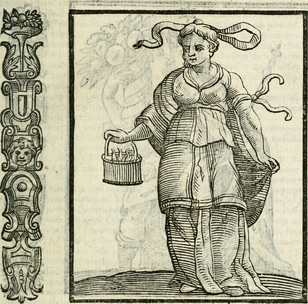 An illustration from Della nouissima Iconologia di Cesare Ripa Perugino Caualier de SS. Mauritio & Lazzaro : parte prima [-terza] : nella quale si descriuono diuerse imagini di virtu, vitij, affetti, passioni humane, arti, discipline, humori, elementi, corpi celesti, prouincie d'Italia, fiumi tutte parte del mondo, & altre infinite materie : opera utile ad oratori, predicatori, poeti, pittori, scultori, disegnatori, & ad'ogni studioso : per inuentar concetti, emblemi, ed'imprese, per diuisare qual si voglia apparato nutiale, funerale, trionsale : per rappresentar poemi drammatici, e per figurare co' suoi proprij simboli ciò che può cadere in pensiero humano : ampliata in quest' ultima editione non solo dallostesso auttore di trecento e cinquantadue imagini con molti discorsi pieni di varia eruditione & con molti indici copiosi, 1625, leaf 404