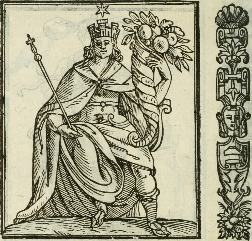 An illustration from Della nouissima Iconologia di Cesare Ripa Perugino Caualier de SS. Mauritio & Lazzaro : parte prima [-terza] : nella quale si descriuono diuerse imagini di virtu, vitij, affetti, passioni humane, arti, discipline, humori, elementi, corpi celesti, prouincie d'Italia, fiumi tutte parte del mondo, & altre infinite materie : opera utile ad oratori, predicatori, poeti, pittori, scultori, disegnatori, & ad'ogni studioso : per inuentar concetti, emblemi, ed'imprese, per diuisare qual si voglia apparato nutiale, funerale, trionsale : per rappresentar poemi drammatici, e per figurare co' suoi proprij simboli ciò che può cadere in pensiero humano : ampliata in quest' ultima editione non solo dallostesso auttore di trecento e cinquantadue imagini con molti discorsi pieni di varia eruditione & con molti indici copiosi, 1625, leaf 405