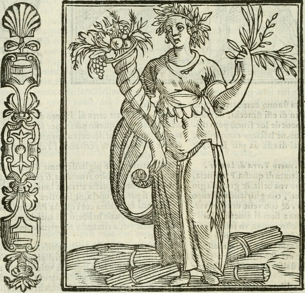 An illustration from Della nouissima Iconologia di Cesare Ripa Perugino Caualier de SS. Mauritio & Lazzaro : parte prima [-terza] : nella quale si descriuono diuerse imagini di virtu, vitij, affetti, passioni humane, arti, discipline, humori, elementi, corpi celesti, prouincie d'Italia, fiumi tutte parte del mondo, & altre infinite materie : opera utile ad oratori, predicatori, poeti, pittori, scultori, disegnatori, & ad'ogni studioso : per inuentar concetti, emblemi, ed'imprese, per diuisare qual si voglia apparato nutiale, funerale, trionsale : per rappresentar poemi drammatici, e per figurare co' suoi proprij simboli ciò che può cadere in pensiero humano : ampliata in quest' ultima editione non solo dallostesso auttore di trecento e cinquantadue imagini con molti discorsi pieni di varia eruditione & con molti indici copiosi, 1625, leaf 431