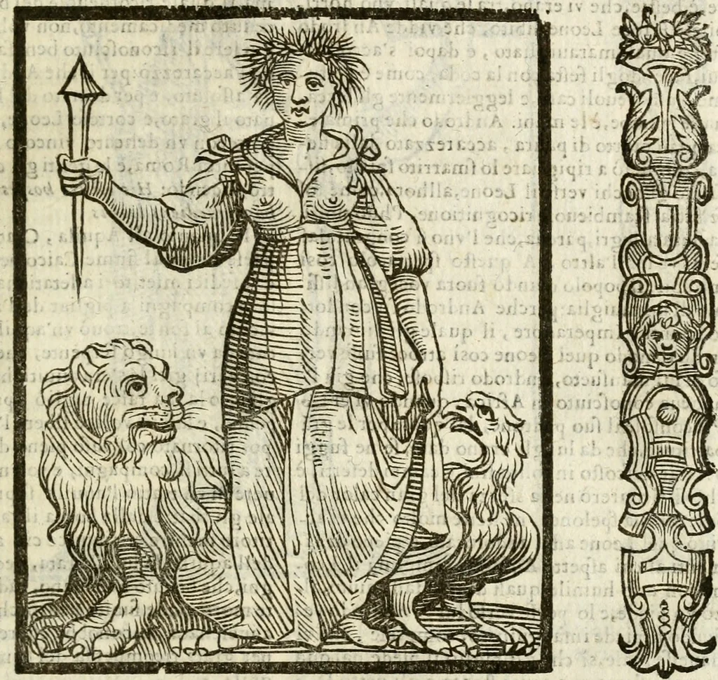 An illustration from Della nouissima Iconologia di Cesare Ripa Perugino Caualier de SS. Mauritio & Lazzaro : parte prima [-terza] : nella quale si descriuono diuerse imagini di virtu, vitij, affetti, passioni humane, arti, discipline, humori, elementi, corpi celesti, prouincie d'Italia, fiumi tutte parte del mondo, & altre infinite materie : opera utile ad oratori, predicatori, poeti, pittori, scultori, disegnatori, & ad'ogni studioso : per inuentar concetti, emblemi, ed'imprese, per diuisare qual si voglia apparato nutiale, funerale, trionsale : per rappresentar poemi drammatici, e per figurare co' suoi proprij simboli ciò che può cadere in pensiero humano : ampliata in quest' ultima editione non solo dallostesso auttore di trecento e cinquantadue imagini con molti discorsi pieni di varia eruditione & con molti indici copiosi, 1625, leaf 482