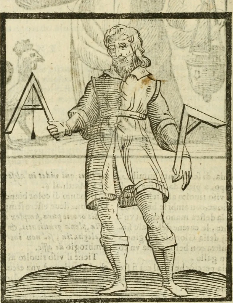 An illustration from Della nouissima Iconologia di Cesare Ripa Perugino Caualier de SS. Mauritio & Lazzaro : parte prima [-terza] : nella quale si descriuono diuerse imagini di virtu, vitij, affetti, passioni humane, arti, discipline, humori, elementi, corpi celesti, prouincie d'Italia, fiumi tutte parte del mondo, & altre infinite materie : opera utile ad oratori, predicatori, poeti, pittori, scultori, disegnatori, & ad'ogni studioso : per inuentar concetti, emblemi, ed'imprese, per diuisare qual si voglia apparato nutiale, funerale, trionsale : per rappresentar poemi drammatici, e per figurare co' suoi proprij simboli ciò che può cadere in pensiero humano : ampliata in quest' ultima editione non solo dallostesso auttore di trecento e cinquantadue imagini con molti discorsi pieni di varia eruditione & con molti indici copiosi, 1625, leaf 551