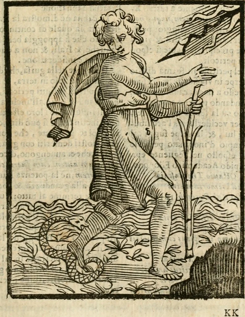An illustration from Della nouissima Iconologia di Cesare Ripa Perugino Caualier de SS. Mauritio & Lazzaro : parte prima [-terza] : nella quale si descriuono diuerse imagini di virtu, vitij, affetti, passioni humane, arti, discipline, humori, elementi, corpi celesti, prouincie d'Italia, fiumi tutte parte del mondo, & altre infinite materie : opera utile ad oratori, predicatori, poeti, pittori, scultori, disegnatori, & ad'ogni studioso : per inuentar concetti, emblemi, ed'imprese, per diuisare qual si voglia apparato nutiale, funerale, trionsale : per rappresentar poemi drammatici, e per figurare co' suoi proprij simboli ciò che può cadere in pensiero humano : ampliata in quest' ultima editione non solo dallostesso auttore di trecento e cinquantadue imagini con molti discorsi pieni di varia eruditione & con molti indici copiosi, 1625, leaf 572