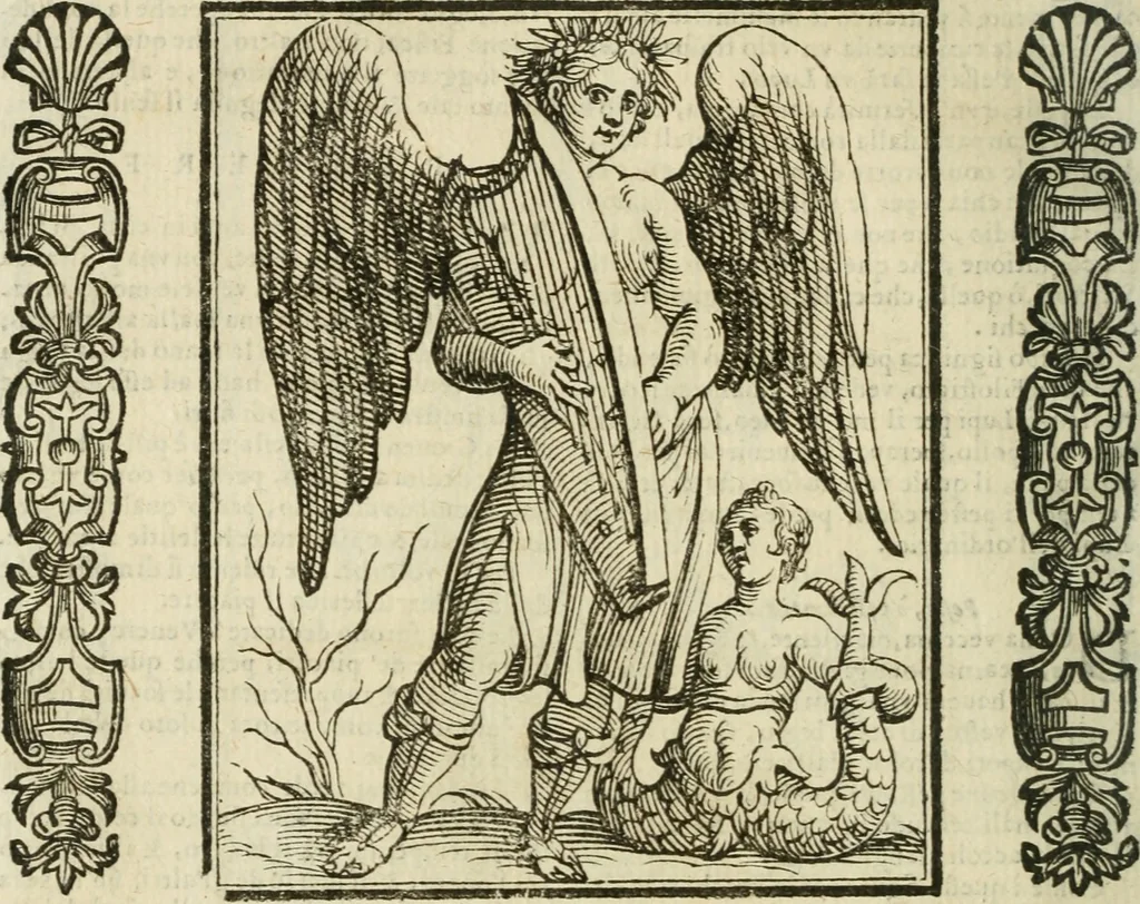 An illustration from Della nouissima Iconologia di Cesare Ripa Perugino Caualier de SS. Mauritio & Lazzaro : parte prima [-terza] : nella quale si descriuono diuerse imagini di virtu, vitij, affetti, passioni humane, arti, discipline, humori, elementi, corpi celesti, prouincie d'Italia, fiumi tutte parte del mondo, & altre infinite materie : opera utile ad oratori, predicatori, poeti, pittori, scultori, disegnatori, & ad'ogni studioso : per inuentar concetti, emblemi, ed'imprese, per diuisare qual si voglia apparato nutiale, funerale, trionsale : per rappresentar poemi drammatici, e per figurare co' suoi proprij simboli ciò che può cadere in pensiero humano : ampliata in quest' ultima editione non solo dallostesso auttore di trecento e cinquantadue imagini con molti discorsi pieni di varia eruditione & con molti indici copiosi, 1625, leaf 579