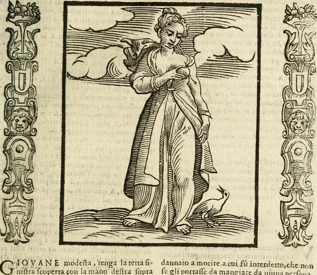 An illustration from Della nouissima Iconologia di Cesare Ripa Perugino Caualier de SS. Mauritio & Lazzaro : parte prima [-terza] : nella quale si descriuono diuerse imagini di virtu, vitij, affetti, passioni humane, arti, discipline, humori, elementi, corpi celesti, prouincie d'Italia, fiumi tutte parte del mondo, & altre infinite materie : opera utile ad oratori, predicatori, poeti, pittori, scultori, disegnatori, & ad'ogni studioso : per inuentar concetti, emblemi, ed'imprese, per diuisare qual si voglia apparato nutiale, funerale, trionsale : per rappresentar poemi drammatici, e per figurare co' suoi proprij simboli ciò che può cadere in pensiero humano : ampliata in quest' ultima editione non solo dallostesso auttore di trecento e cinquantadue imagini con molti discorsi pieni di varia eruditione & con molti indici copiosi, 1625, leaf 582