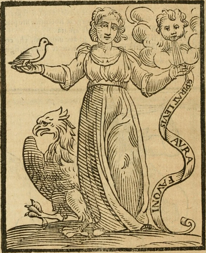 An illustration from Della nouissima Iconologia di Cesare Ripa Perugino Caualier de SS. Mauritio & Lazzaro : parte prima [-terza] : nella quale si descriuono diuerse imagini di virtu, vitij, affetti, passioni humane, arti, discipline, humori, elementi, corpi celesti, prouincie d'Italia, fiumi tutte parte del mondo, & altre infinite materie : opera utile ad oratori, predicatori, poeti, pittori, scultori, disegnatori, & ad'ogni studioso : per inuentar concetti, emblemi, ed'imprese, per diuisare qual si voglia apparato nutiale, funerale, trionsale : per rappresentar poemi drammatici, e per figurare co' suoi proprij simboli ciò che può cadere in pensiero humano : ampliata in quest' ultima editione non solo dallostesso auttore di trecento e cinquantadue imagini con molti discorsi pieni di varia eruditione & con molti indici copiosi, 1625, leaf 645
