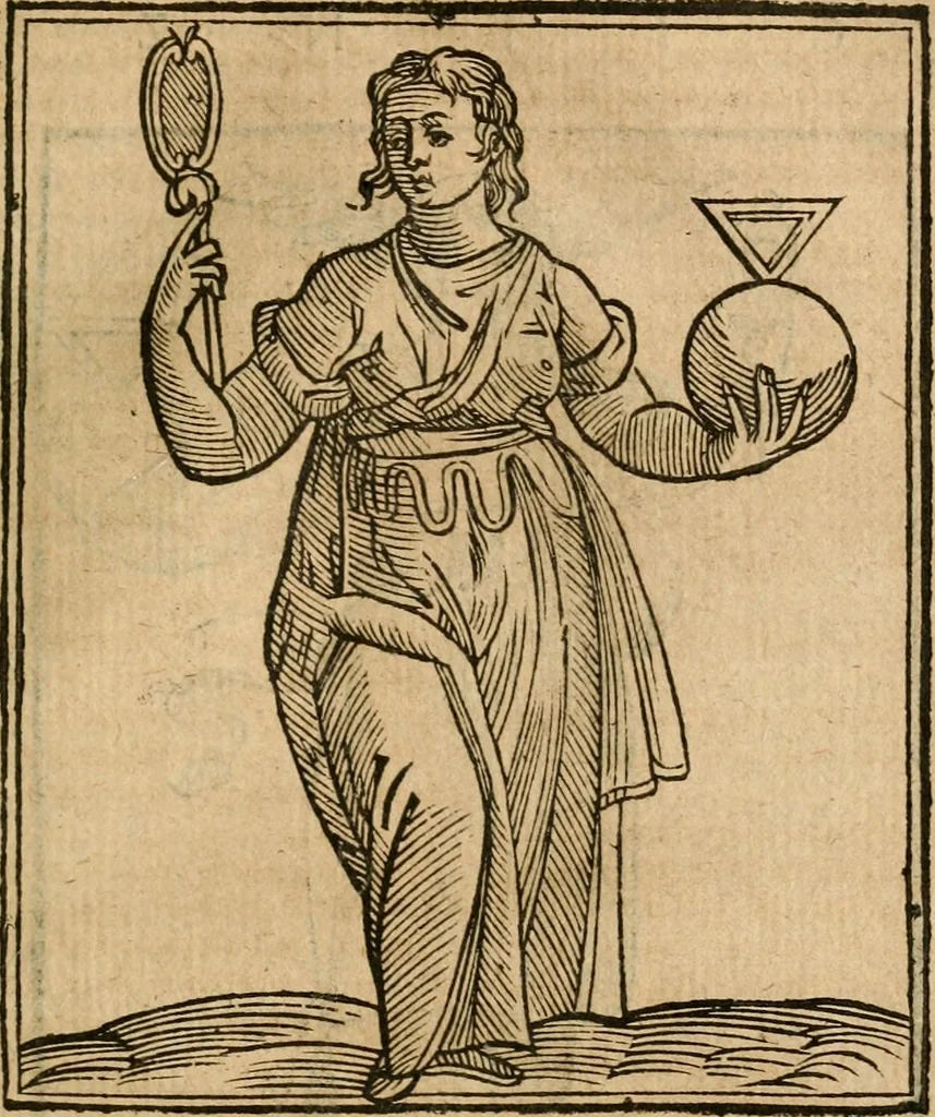 An illustration from Della nouissima Iconologia di Cesare Ripa Perugino Caualier de SS. Mauritio & Lazzaro : parte prima [-terza] : nella quale si descriuono diuerse imagini di virtu, vitij, affetti, passioni humane, arti, discipline, humori, elementi, corpi celesti, prouincie d'Italia, fiumi tutte parte del mondo, & altre infinite materie : opera utile ad oratori, predicatori, poeti, pittori, scultori, disegnatori, & ad'ogni studioso : per inuentar concetti, emblemi, ed'imprese, per diuisare qual si voglia apparato nutiale, funerale, trionsale : per rappresentar poemi drammatici, e per figurare co' suoi proprij simboli ciò che può cadere in pensiero humano : ampliata in quest' ultima editione non solo dallostesso auttore di trecento e cinquantadue imagini con molti discorsi pieni di varia eruditione & con molti indici copiosi, 1625, leaf 658