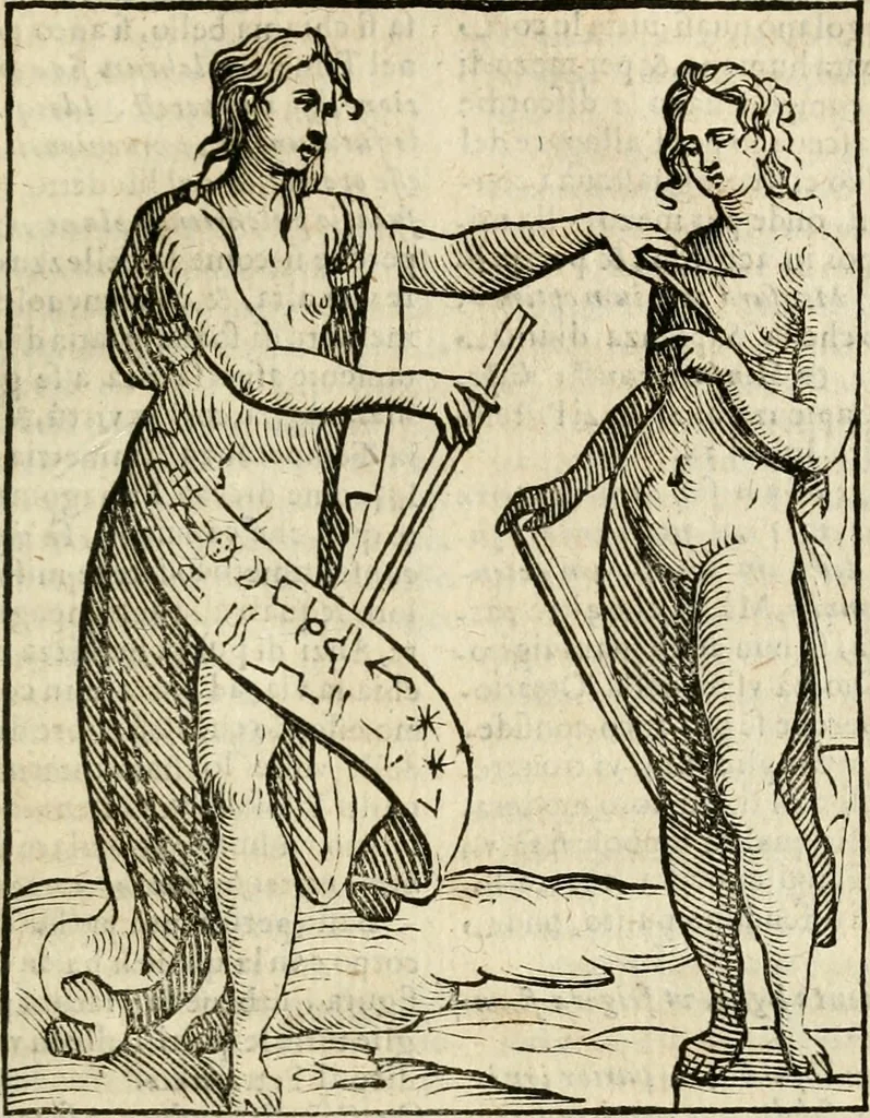 An illustration from Della nouissima Iconologia di Cesare Ripa Perugino Caualier de SS. Mauritio & Lazzaro : parte prima [-terza] : nella quale si descriuono diuerse imagini di virtu, vitij, affetti, passioni humane, arti, discipline, humori, elementi, corpi celesti, prouincie d'Italia, fiumi tutte parte del mondo, & altre infinite materie : opera utile ad oratori, predicatori, poeti, pittori, scultori, disegnatori, & ad'ogni studioso : per inuentar concetti, emblemi, ed'imprese, per diuisare qual si voglia apparato nutiale, funerale, trionsale : per rappresentar poemi drammatici, e per figurare co' suoi proprij simboli ciò che può cadere in pensiero humano : ampliata in quest' ultima editione non solo dallostesso auttore di trecento e cinquantadue imagini con molti discorsi pieni di varia eruditione & con molti indici copiosi, 1625, leaf 678