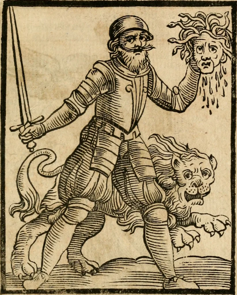 An illustration from Della nouissima Iconologia di Cesare Ripa Perugino Caualier de SS. Mauritio & Lazzaro : parte prima [-terza] : nella quale si descriuono diuerse imagini di virtu, vitij, affetti, passioni humane, arti, discipline, humori, elementi, corpi celesti, prouincie d'Italia, fiumi tutte parte del mondo, & altre infinite materie : opera utile ad oratori, predicatori, poeti, pittori, scultori, disegnatori, & ad'ogni studioso : per inuentar concetti, emblemi, ed'imprese, per diuisare qual si voglia apparato nutiale, funerale, trionsale : per rappresentar poemi drammatici, e per figurare co' suoi proprij simboli ciò che può cadere in pensiero humano : ampliata in quest' ultima editione non solo dallostesso auttore di trecento e cinquantadue imagini con molti discorsi pieni di varia eruditione & con molti indici copiosi, 1625, leaf 698