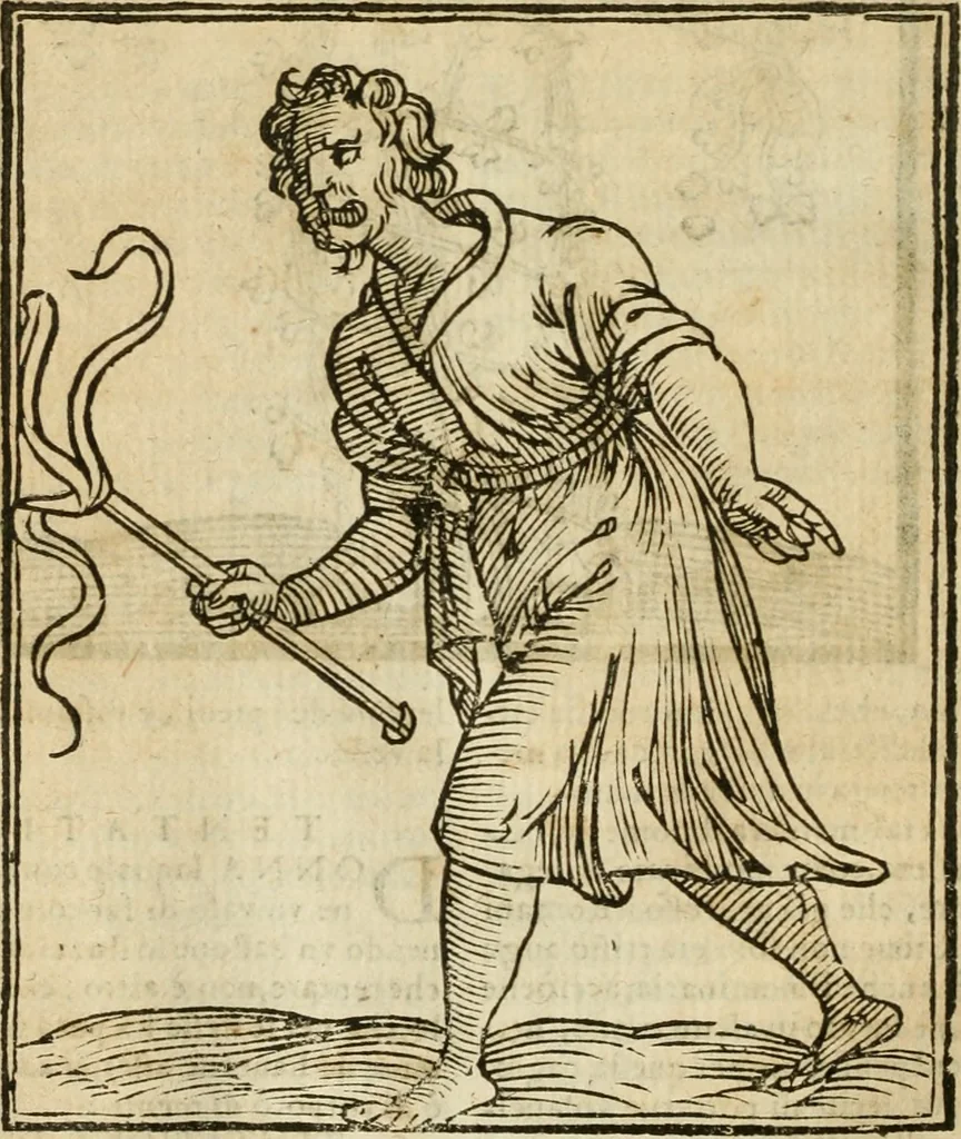 An illustration from Della nouissima Iconologia di Cesare Ripa Perugino Caualier de SS. Mauritio & Lazzaro : parte prima [-terza] : nella quale si descriuono diuerse imagini di virtu, vitij, affetti, passioni humane, arti, discipline, humori, elementi, corpi celesti, prouincie d'Italia, fiumi tutte parte del mondo, & altre infinite materie : opera utile ad oratori, predicatori, poeti, pittori, scultori, disegnatori, & ad'ogni studioso : per inuentar concetti, emblemi, ed'imprese, per diuisare qual si voglia apparato nutiale, funerale, trionsale : per rappresentar poemi drammatici, e per figurare co' suoi proprij simboli ciò che può cadere in pensiero humano : ampliata in quest' ultima editione non solo dallostesso auttore di trecento e cinquantadue imagini con molti discorsi pieni di varia eruditione & con molti indici copiosi, 1625, leaf 733