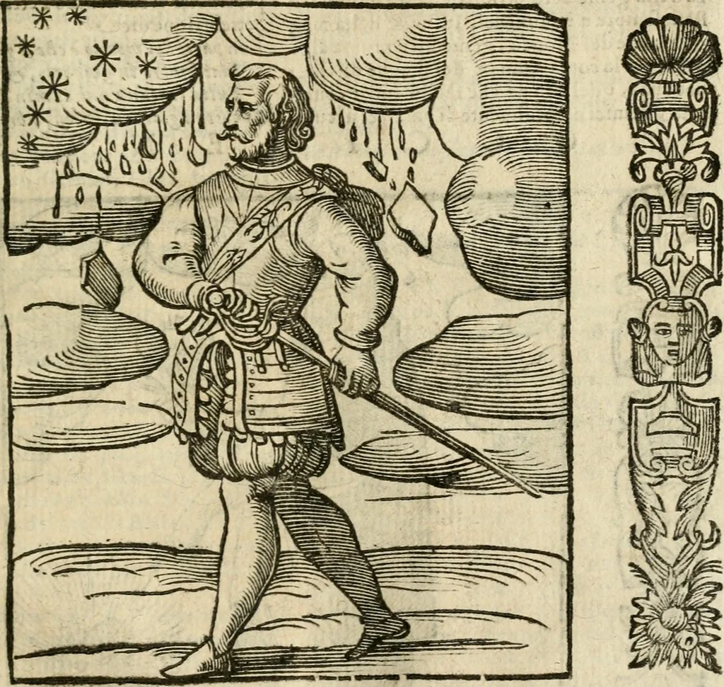 An illustration from Della nouissima Iconologia di Cesare Ripa Perugino Caualier de SS. Mauritio & Lazzaro : parte prima [-terza] : nella quale si descriuono diuerse imagini di virtu, vitij, affetti, passioni humane, arti, discipline, humori, elementi, corpi celesti, prouincie d'Italia, fiumi tutte parte del mondo, & altre infinite materie : opera utile ad oratori, predicatori, poeti, pittori, scultori, disegnatori, & ad'ogni studioso : per inuentar concetti, emblemi, ed'imprese, per diuisare qual si voglia apparato nutiale, funerale, trionsale : per rappresentar poemi drammatici, e per figurare co' suoi proprij simboli ciò che può cadere in pensiero humano : ampliata in quest' ultima editione non solo dallostesso auttore di trecento e cinquantadue imagini con molti discorsi pieni di varia eruditione & con molti indici copiosi, 1625, leaf 774