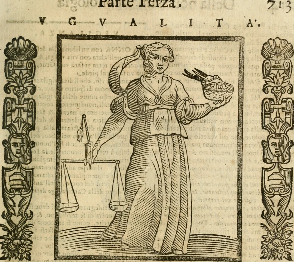 An illustration from Della nouissima Iconologia di Cesare Ripa Perugino Caualier de SS. Mauritio & Lazzaro : parte prima [-terza] : nella quale si descriuono diuerse imagini di virtu, vitij, affetti, passioni humane, arti, discipline, humori, elementi, corpi celesti, prouincie d'Italia, fiumi tutte parte del mondo, & altre infinite materie : opera utile ad oratori, predicatori, poeti, pittori, scultori, disegnatori, & ad'ogni studioso : per inuentar concetti, emblemi, ed'imprese, per diuisare qual si voglia apparato nutiale, funerale, trionsale : per rappresentar poemi drammatici, e per figurare co' suoi proprij simboli ciò che può cadere in pensiero humano : ampliata in quest' ultima editione non solo dallostesso auttore di trecento e cinquantadue imagini con molti discorsi pieni di varia eruditione & con molti indici copiosi, 1625, leaf 782