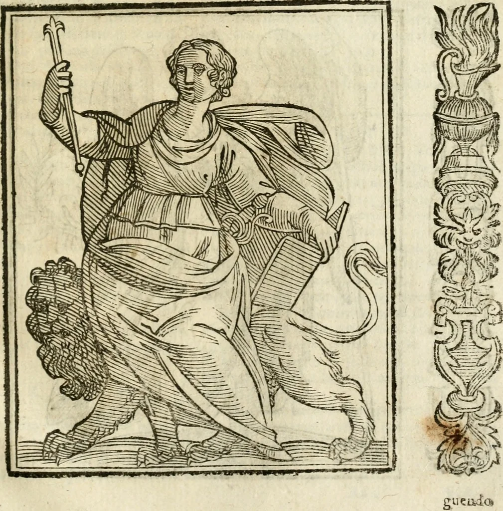 An illustration from Della nouissima Iconologia di Cesare Ripa Perugino Caualier de SS. Mauritio & Lazzaro : parte prima [-terza] : nella quale si descriuono diuerse imagini di virtu, vitij, affetti, passioni humane, arti, discipline, humori, elementi, corpi celesti, prouincie d'Italia, fiumi tutte parte del mondo, & altre infinite materie : opera utile ad oratori, predicatori, poeti, pittori, scultori, disegnatori, & ad'ogni studioso : per inuentar concetti, emblemi, ed'imprese, per diuisare qual si voglia apparato nutiale, funerale, trionsale : per rappresentar poemi drammatici, e per figurare co' suoi proprij simboli ciò che può cadere in pensiero humano : ampliata in quest' ultima editione non solo dallostesso auttore di trecento e cinquantadue imagini con molti discorsi pieni di varia eruditione & con molti indici copiosi, 1625, leaf 786