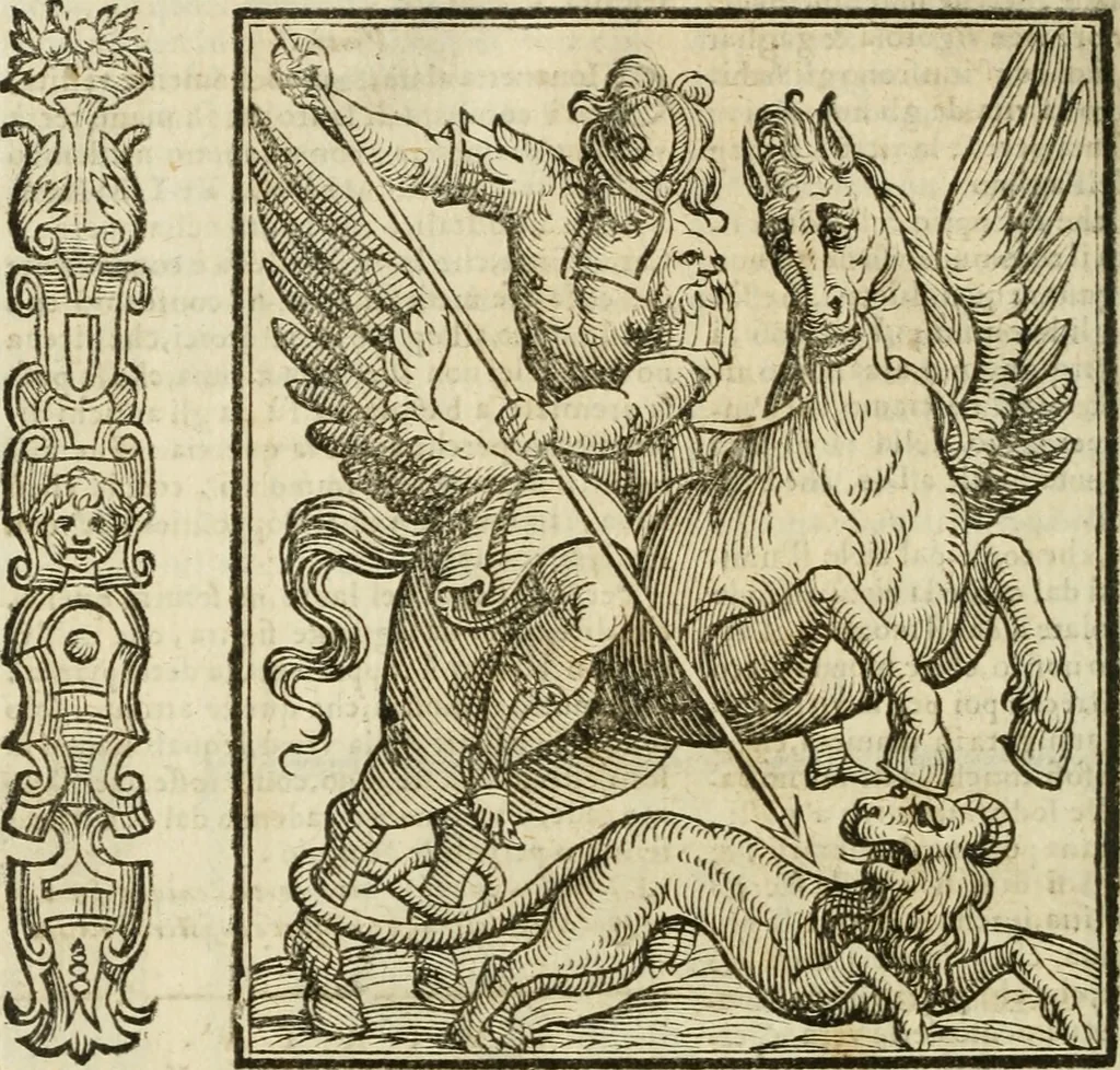 An illustration from Della nouissima Iconologia di Cesare Ripa Perugino Caualier de SS. Mauritio & Lazzaro : parte prima [-terza] : nella quale si descriuono diuerse imagini di virtu, vitij, affetti, passioni humane, arti, discipline, humori, elementi, corpi celesti, prouincie d'Italia, fiumi tutte parte del mondo, & altre infinite materie : opera utile ad oratori, predicatori, poeti, pittori, scultori, disegnatori, & ad'ogni studioso : per inuentar concetti, emblemi, ed'imprese, per diuisare qual si voglia apparato nutiale, funerale, trionsale : per rappresentar poemi drammatici, e per figurare co' suoi proprij simboli ciò che può cadere in pensiero humano : ampliata in quest' ultima editione non solo dallostesso auttore di trecento e cinquantadue imagini con molti discorsi pieni di varia eruditione & con molti indici copiosi, 1625, leaf 789