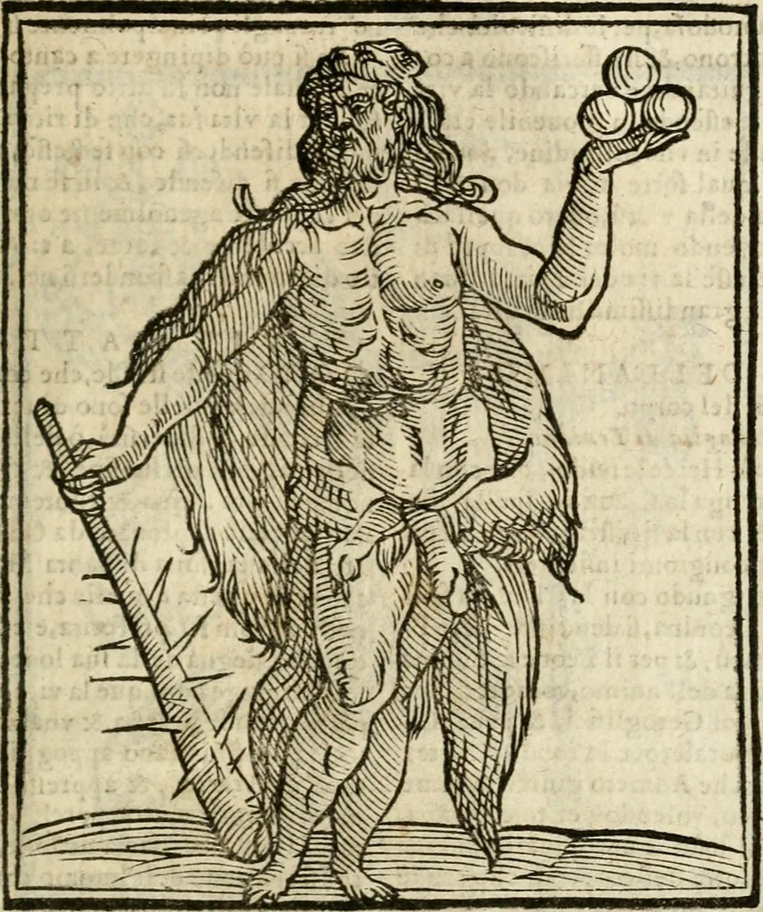 An illustration from Della nouissima Iconologia di Cesare Ripa Perugino Caualier de SS. Mauritio & Lazzaro : parte prima [-terza] : nella quale si descriuono diuerse imagini di virtu, vitij, affetti, passioni humane, arti, discipline, humori, elementi, corpi celesti, prouincie d'Italia, fiumi tutte parte del mondo, & altre infinite materie : opera utile ad oratori, predicatori, poeti, pittori, scultori, disegnatori, & ad'ogni studioso : per inuentar concetti, emblemi, ed'imprese, per diuisare qual si voglia apparato nutiale, funerale, trionsale : per rappresentar poemi drammatici, e per figurare co' suoi proprij simboli ciò che può cadere in pensiero humano : ampliata in quest' ultima editione non solo dallostesso auttore di trecento e cinquantadue imagini con molti discorsi pieni di varia eruditione & con molti indici copiosi, 1625, leaf 790
