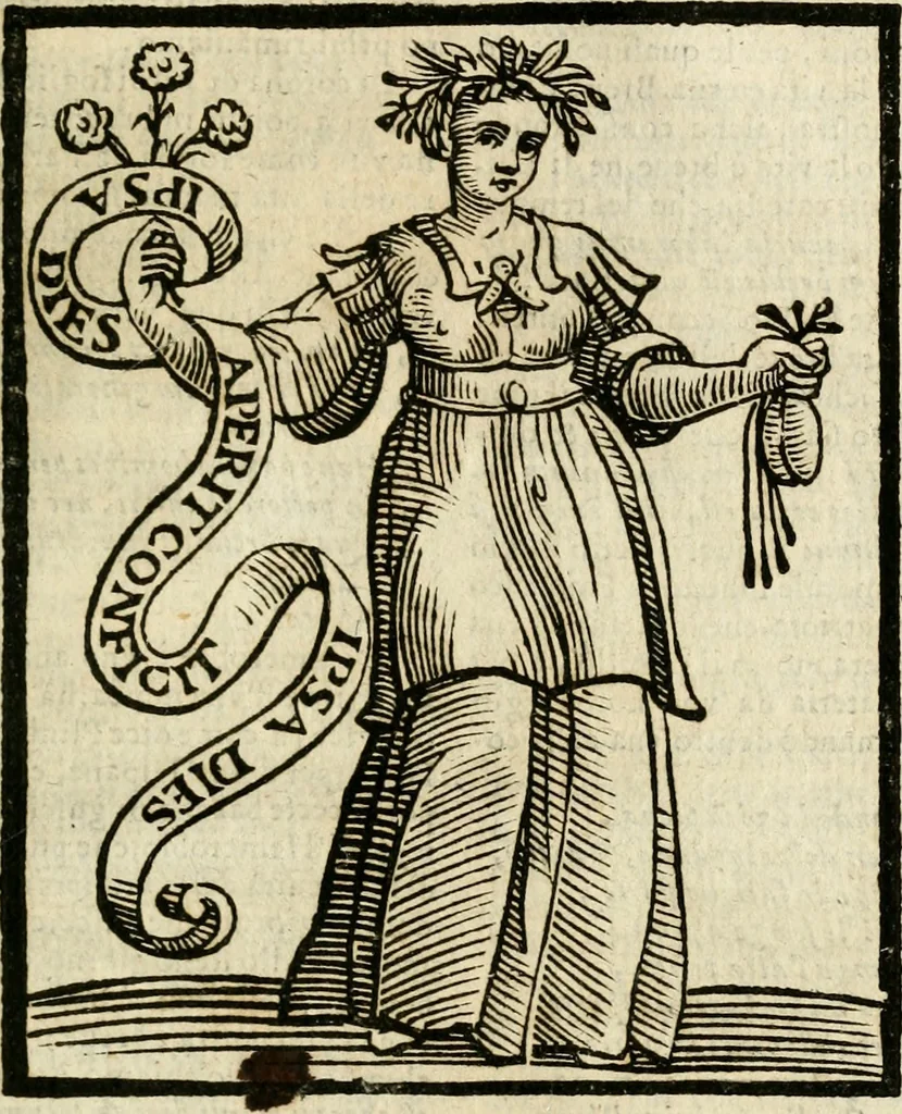 An illustration from Della nouissima Iconologia di Cesare Ripa Perugino Caualier de SS. Mauritio & Lazzaro : parte prima [-terza] : nella quale si descriuono diuerse imagini di virtu, vitij, affetti, passioni humane, arti, discipline, humori, elementi, corpi celesti, prouincie d'Italia, fiumi tutte parte del mondo, & altre infinite materie : opera utile ad oratori, predicatori, poeti, pittori, scultori, disegnatori, & ad'ogni studioso : per inuentar concetti, emblemi, ed'imprese, per diuisare qual si voglia apparato nutiale, funerale, trionsale : per rappresentar poemi drammatici, e per figurare co' suoi proprij simboli ciò che può cadere in pensiero humano : ampliata in quest' ultima editione non solo dallostesso auttore di trecento e cinquantadue imagini con molti discorsi pieni di varia eruditione & con molti indici copiosi, 1625, leaf 792