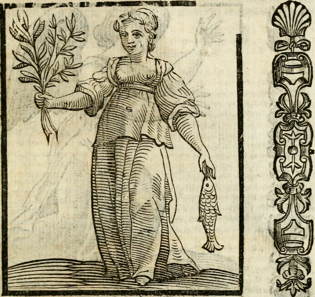 An illustration from Della nouissima Iconologia di Cesare Ripa Perugino Caualier de SS. Mauritio & Lazzaro : parte prima [-terza] : nella quale si descriuono diuerse imagini di virtu, vitij, affetti, passioni humane, arti, discipline, humori, elementi, corpi celesti, prouincie d'Italia, fiumi tutte parte del mondo, & altre infinite materie : opera utile ad oratori, predicatori, poeti, pittori, scultori, disegnatori, & ad'ogni studioso : per inuentar concetti, emblemi, ed'imprese, per diuisare qual si voglia apparato nutiale, funerale, trionsale : per rappresentar poemi drammatici, e per figurare co' suoi proprij simboli ciò che può cadere in pensiero humano : ampliata in quest' ultima editione non solo dallostesso auttore di trecento e cinquantadue imagini con molti discorsi pieni di varia eruditione & con molti indici copiosi, 1625, leaf 800