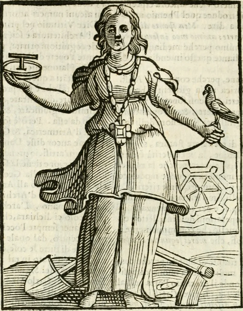 An illustration from Della novissima iconologia, 1624, leaf 107